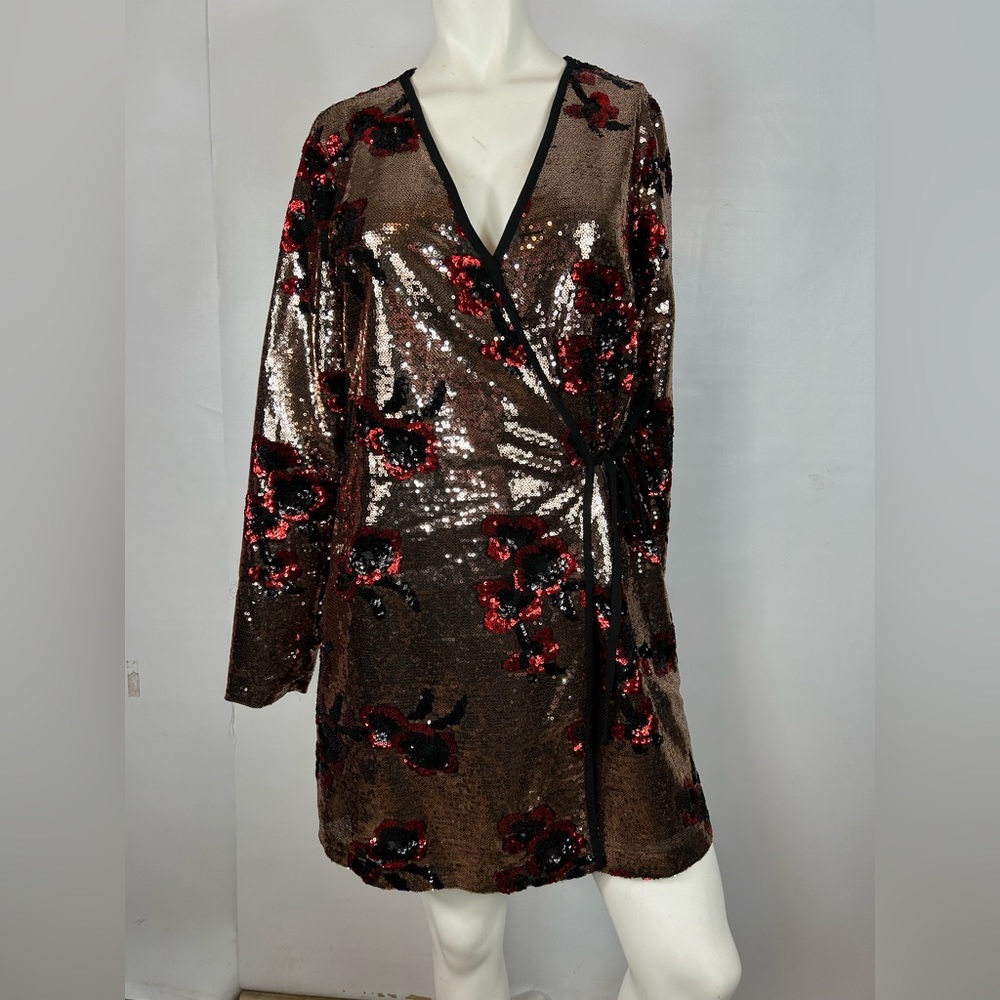 Zara Trafaluc Collection Sequence Cherry Blossom Dress